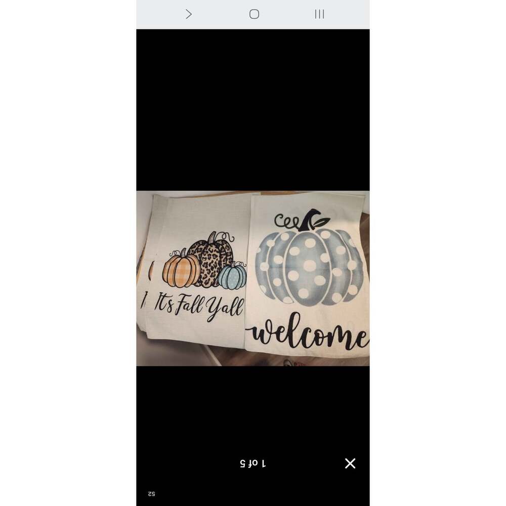 lot of 2 NEW garden flags Pumpkins Fall Halloween decor outdoor It's Fall yall
